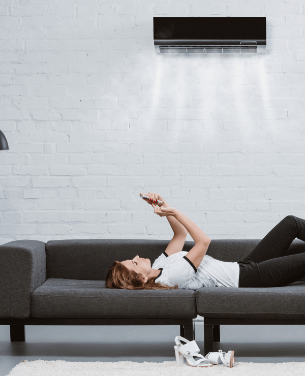 Woonkamer relaxed airco